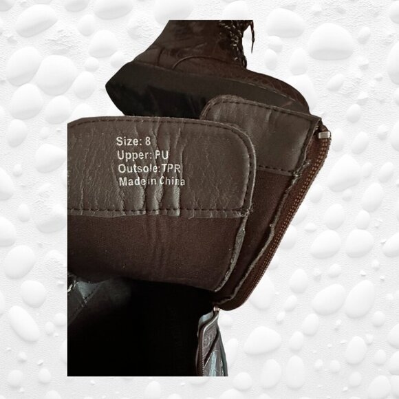 Olivia Miller Ladies Brown Reptile Combat Style Platform Boots Size 8 NWT - Picture 6 of 7